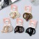 Hair elastic band "Milena" (set 4 pcs) Looping loop, 4 cm, mix