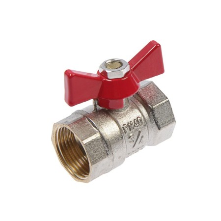 Ballic zein tap, inner/internal thread 3/4 ", butterfly, nickelly brass-1