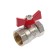 Ballic zein tap, inner/internal thread 3/4 ", butterfly, nickelly brass