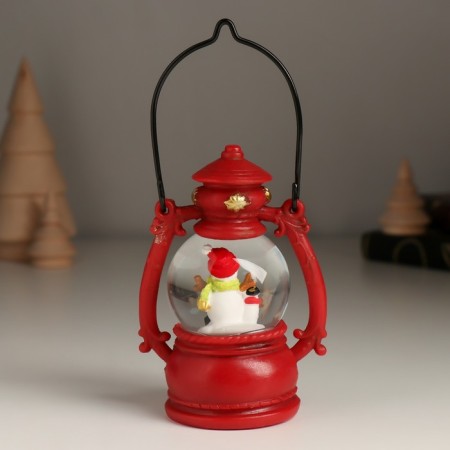 Souvenir Polystone Water Ball "Santa Claus/Snowman in the flashlight" MIX 7x5x10 cm-4