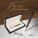 Gift handle, ballpoint "line", in the leatherette case, black/silver case