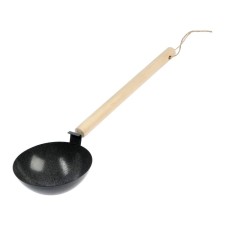 Tundra bucket, round bottom, wooden handle, 390 mm