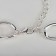 The necklace "chain" is different links, color silver, 55 cm