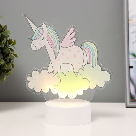 Lamp "Unicorn" LED 3000K USB/from batteries 3haa white 16.3x9x23 cm-1