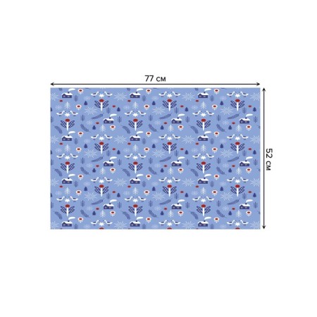 Bathroom mat “Winter evening”, anti -slip, size 52x77 cm-1