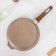 Granite pan, d = 26 cm, removable handle, glass cover, anti -stick coating, brown color