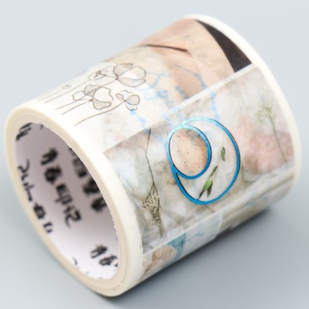 Adhesive tape paper "Letters" width 4 cm winding 2 m-3