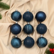 Set of balls plastic D-6 cm, 9 pcs 