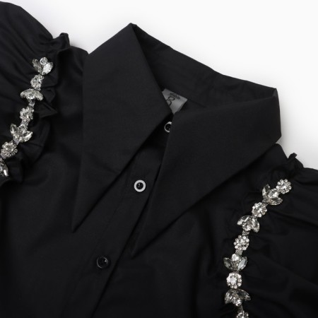 Female shirt, black color, size One size (42-44)-5