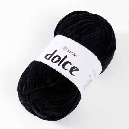 Yarn "Dolce" 100% micropoliester 120m/100g (742 black)-1