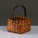 Wicker basket, sequoia, d21.5xh12/25 cm, brown