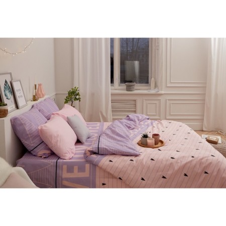 Bed linen "Ethel" euro Violet Love 200*217 cm, 240*220 cm, 70*70 cm - 2 pcs-12