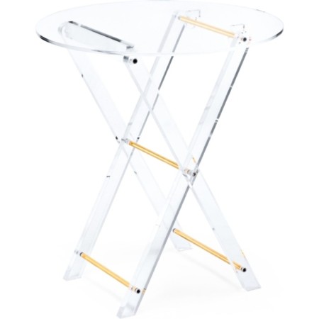 Folding spirit coffee table plastic, transparent 40x40x45 cm