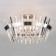 STECCATO chandelier, 8x60W E14, Nickel color