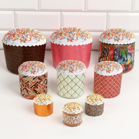 A set of paper forms for the cake "Universal - 2" 9 types of 1 piece