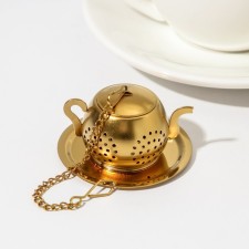 Goldie tea, kettle, gold color