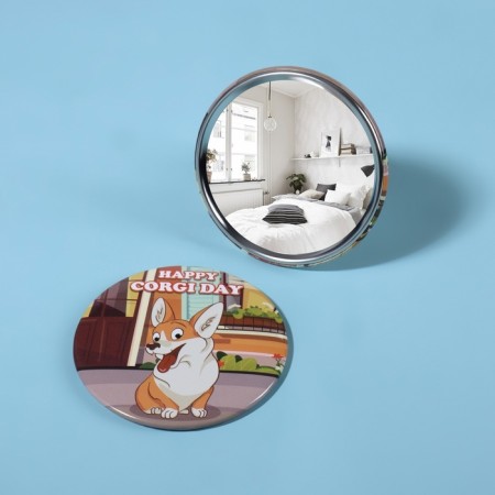 Corgi mirror, d = 7 cm, multi -colored-2