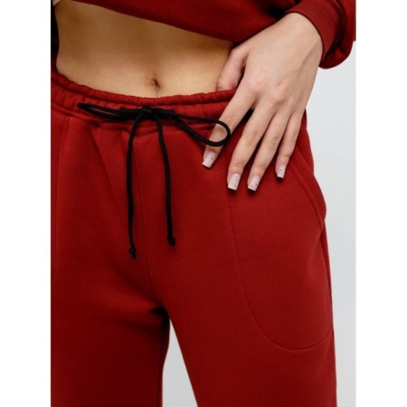 Women's pants with a company, size 54, burgundy color-2