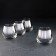 Set of low glass glasses "Silver Smoke", 300 ml, 4 pcs