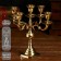 Hassan Climbated 5 candles, brass 23x23x23 cm