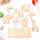 Wooden volumetric coloring "Safari", 7 figures, stand