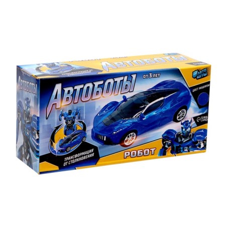 Inertial “sports car” robot, transforms in a collision, mixing color-14