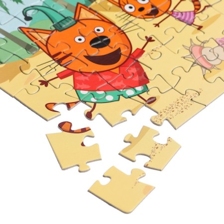 Puzzle "Three Cats", 54 elements-4
