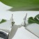 Earrings Metal "atmosphere" rhombus, silver color