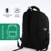 School backpack on lightning, 5 pockets, black color