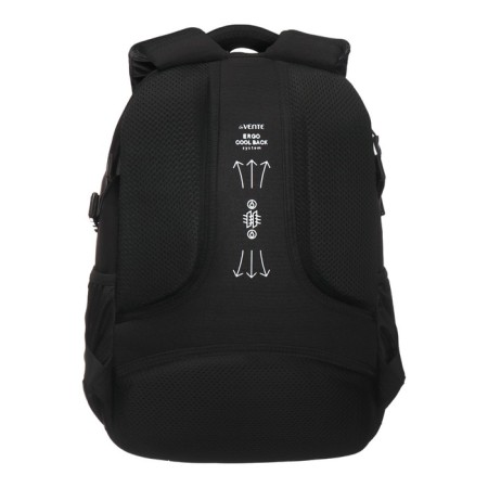 Youth backpack 44 x 30 x 20, ergonomic back, Deavente Moving Forward 19l, Black 7032412-5