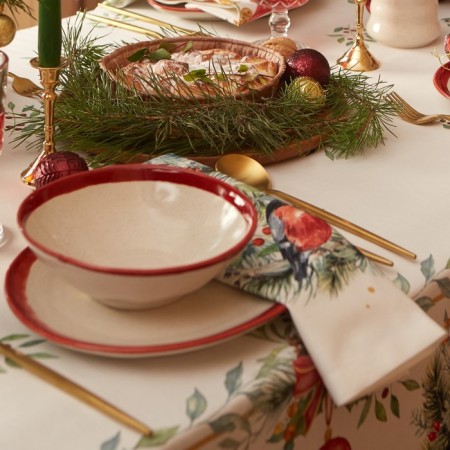 Set of napkins Ethel "SHRISTMAS BELLS" 40x40cm 4 pcs, 100%HL, sarzha 190 gr/m2-1