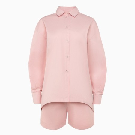 Women's costume (shirt, shorts) minku: oversize color dark pink, size 46-8