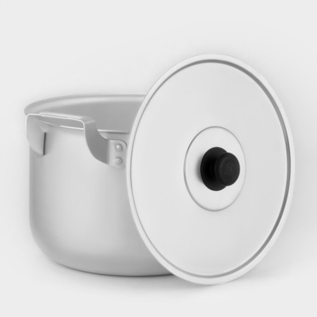 Aluminum pan, 6 l, metal cover-1
