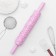 Confectionery rolling pin "Hearts", 39.5 cm, working part 25 cm, textured, lilac color
