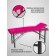 Cosmetological couch with a face-stro-stroong sv face opening, three-section, size 190 × 70 × 68-84 cm, color fuchsia
