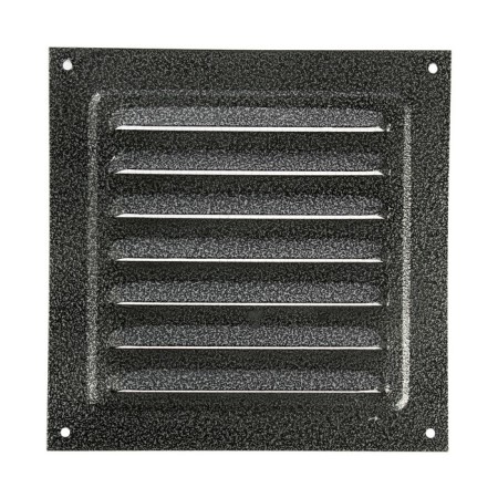 Ventilation grate Zein Lux RM1717SR, 175 x 175 mm, with a grid, metal, silver-3