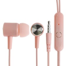 Headphones CB-51, wired, vacuum, microphone, 1 m, jack 3.5 mm, pink