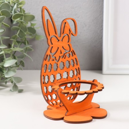 Standing for the egg "Bunny" 8.5x8.5x14.5 cm (set 4 parts) Orange-2