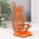 Standing for the egg "Bunny" 8.5x8.5x14.5 cm (set 4 parts) Orange