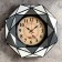 Wall clock, series: interior, "lineri", smooth move, d = 21 cm, 38.5 x 38.5 cm