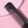 Combined comb, 18 × 3 cm, black color