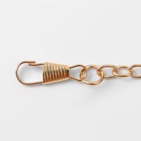 A chain for a bag, with carbines, iron, 5 × 7 mm, 120 cm, gold color-1