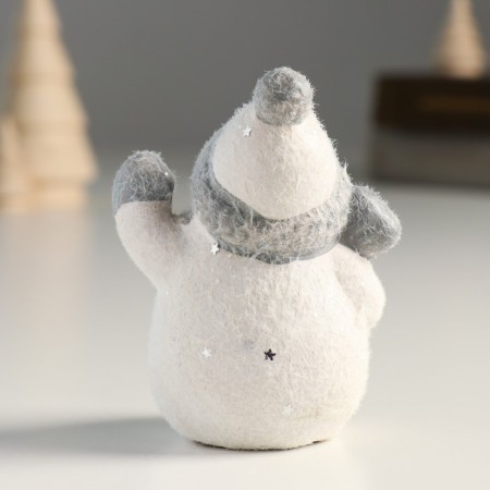 Souvenir Ceramics "Snowman in a hat and scarf" Sprinking 6.2x4.3x8.5 cm-2