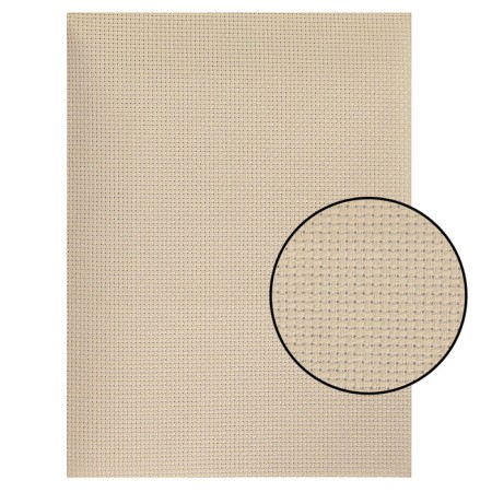 Embroidery canvas, No. 14, 30 × 40 cm, beige color