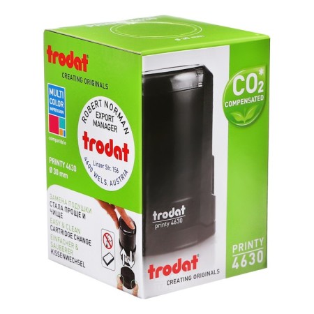 Equipment for round printing Automatic Trodat Printy 4630, diameter 30 mm, with a lid, red body red-9