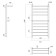 Water heated towel rail Domoterm "Medea" P10, 500x1000 mm, 2 shelves, chrome