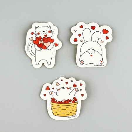 Set of stickers "Lovers", 5 x 5 cm-2