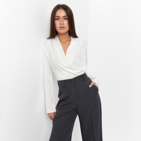 Women's blouse with a drapician Mist: Classic Collection p. 42, Ecrew color-4
