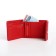 Women's wallet on magnet, red color