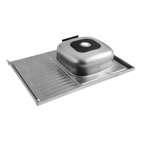 Kitchen sink Mixline 527970, invoice, thickness 0.4 mm, 80x60x16 cm, left, release 1 1/2 "-2